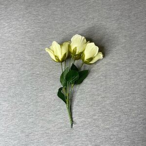 Artificial Faux Yellow Paper Roses Floral Arrangement